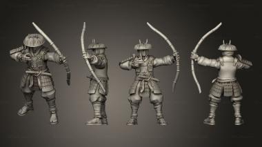 Military figurines archer 12 3d model