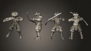 Military figurines archer 16 3d model