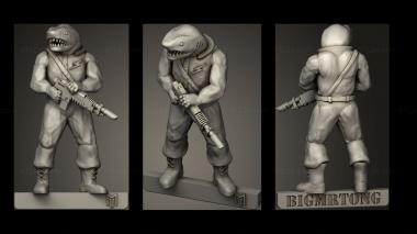 Military figurines Evil Shark Laser 3d model