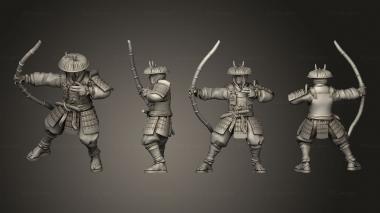 Military figurines archer 18 3d model