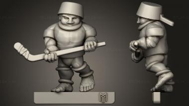 Military figurines Halfling Ice Hockey 3d model