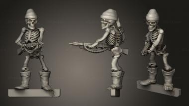 Military figurines Pirate Skeleton 3d model