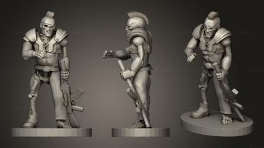 Military figurines Punk Zombie 3d model