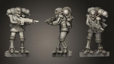 Military figurines Servitor 3d model