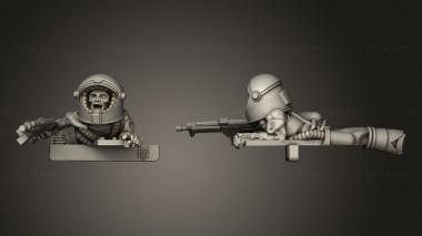 Military figurines Zombie Space Cler 3d model