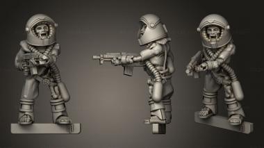 Military figurines Zombie SpaceMan 3d model