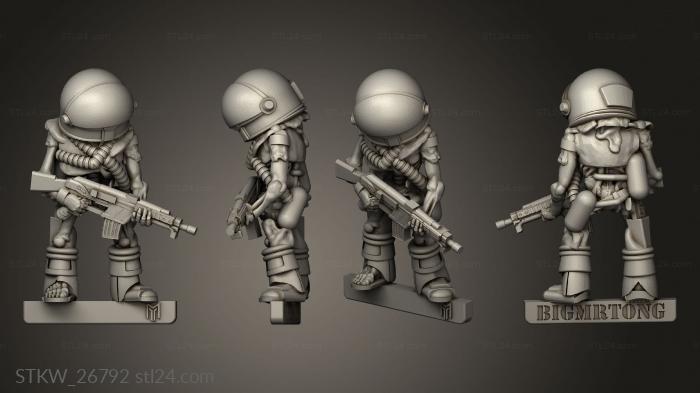 Military figurines (Zombie SpaceMan, STKW_26792) 3D models for cnc