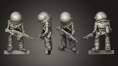 Military figurines Zombie SpaceMan 3d model