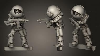 Military figurines Zombie SpaceMan 3d model