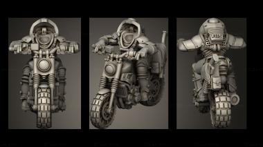 Military figurines Bike 3d model