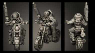 Military figurines Bike 3d model