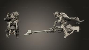 Military figurines Bikers 3d model