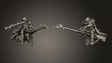 Military figurines Bikers 3d model