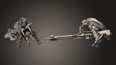Military figurines Bikers 3d model