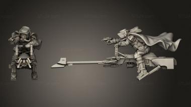 Military figurines Bikers 3d model