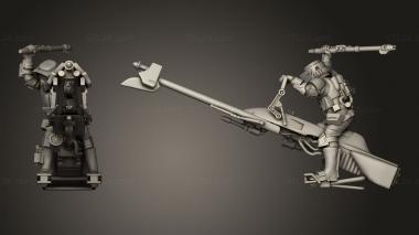 Military figurines Bikes 3d model