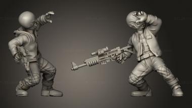 Military figurines Bikes 3d model