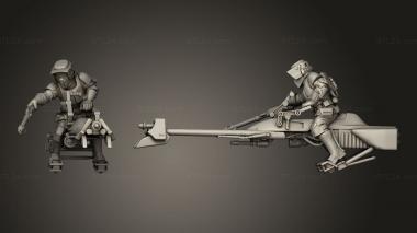 Military figurines Bikes 3d model