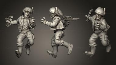 Military figurines Bikes 3d model
