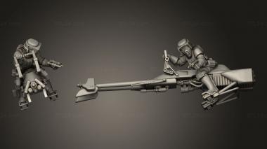 Military figurines Bikes 3d model