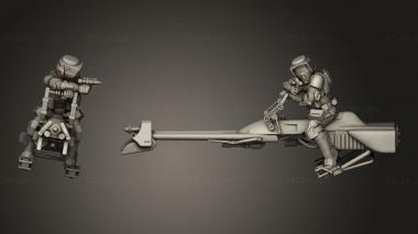 Military figurines Bikes 3d model