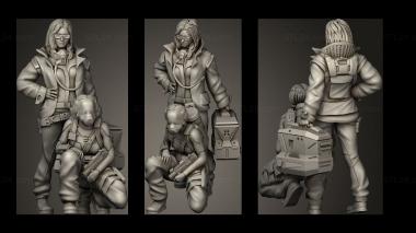 Military figurines Biohazard Scientists Doc 3d model