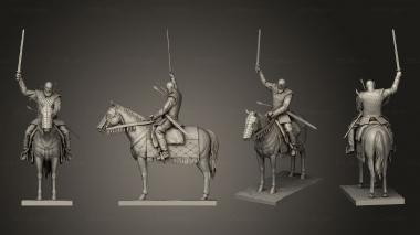 Military figurines Bjorn on Horse Diorama from Vikings Cut 3d model