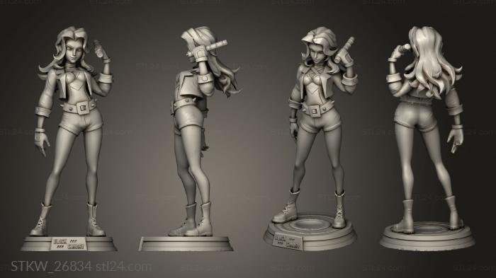Military figurines (Black Canary Stylized, STKW_26834) 3D models for cnc