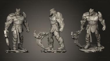 Military figurines Black Dwarf Cull Obsidian 3d model
