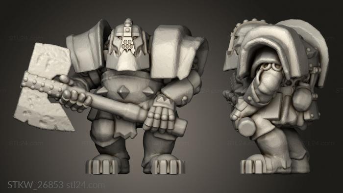 Military figurines (Blackken Waster, STKW_26853) 3D models for cnc