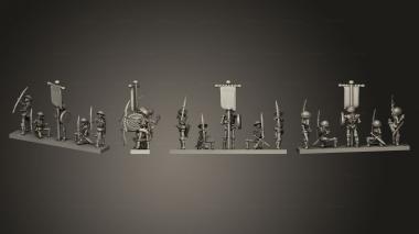 Military figurines Archers Bowmen 1 3d model