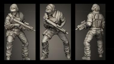 Military figurines Black Site Agent III 3d model