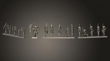Military figurines Archers Bowmen 2 3d model