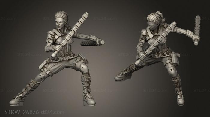 Military figurines (Black WIDOW Melina Vostokov, STKW_26876) 3D models for cnc