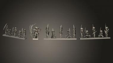 Military figurines Archers Bowmen 3 3d model