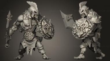Military figurines Blackmarsh Horde Mortem the Sanguinary Raiders Shield 3d model