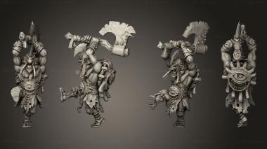 Military figurines Blackmarsh Horde Sankar the Swamps Warriors Axe 3d model