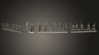 Military figurines Archers Bowmen 4 3d model