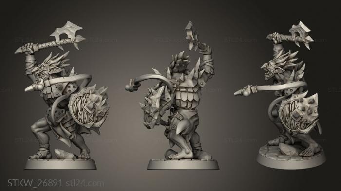 Military figurines (Blackrazor Modular, STKW_26891) 3D models for cnc