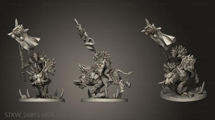 Military figurines (Blackrazor Razorbeast Riders Rider, STKW_26895) 3D models for cnc