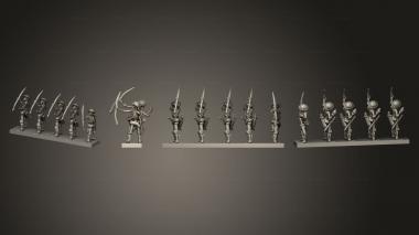 Military figurines Archers Bowmen 6 3d model