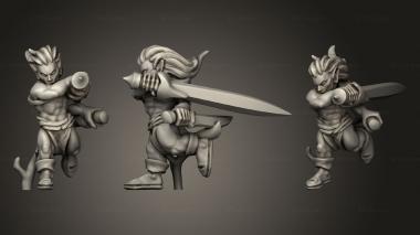 Military figurines bladedancer 3d model
