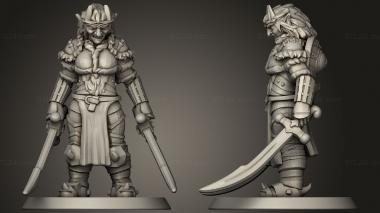 Military figurines Bladedancer with base 3d model