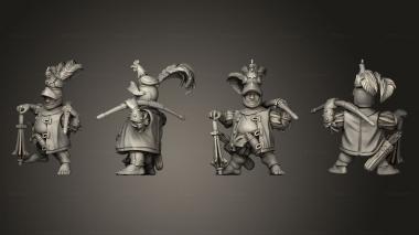 Military figurines Archers Officer 3d model
