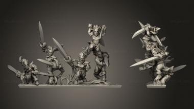 Military figurines blade dancers 3d model