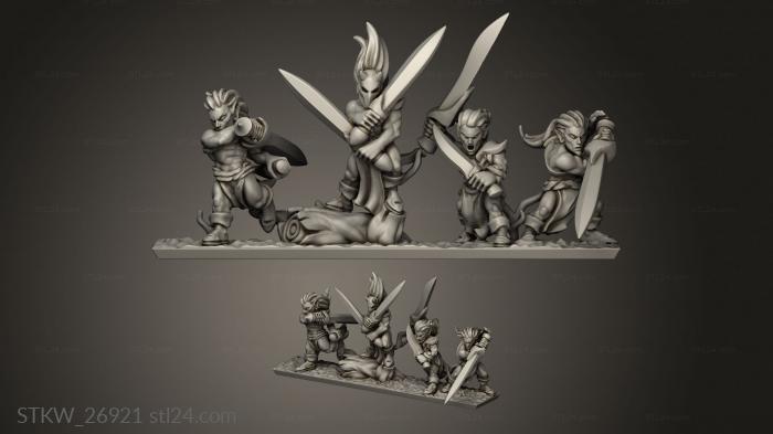Military figurines (blade dancers, STKW_26921) 3D models for cnc