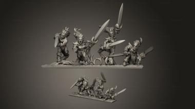 Military figurines bladedancers mirror 3d model