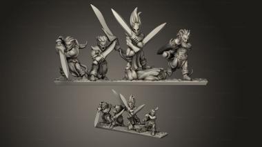 Military figurines bladedancers mirror 3d model