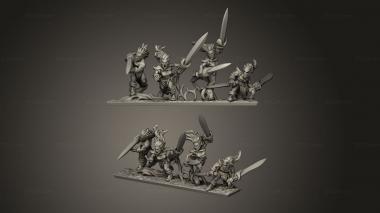 Military figurines bladedancers mirror 3d model