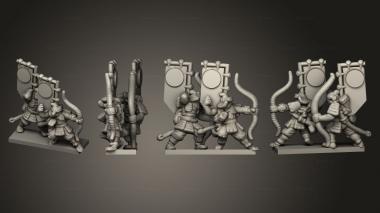 Military figurines Archers Stand 1 3d model